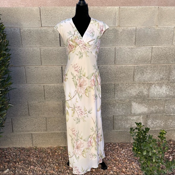 Vintage Kathy Roberts Floral Formal Dress - Picture 2 of 16